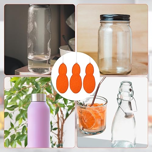 Miniatura 7 de 3 esponjas de limpieza de botellas en forma de frijoles, esponja limpiadora de botellas de agua Magic Beans con bolas de cerámica, esponjas