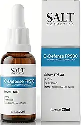 Sérum Facial com FPS 30 – C-Defense 30ml – Vitamina C, Niacinamida e Ácido Hialurônico para Proteção e Luminosidade – Salt Cosmetics