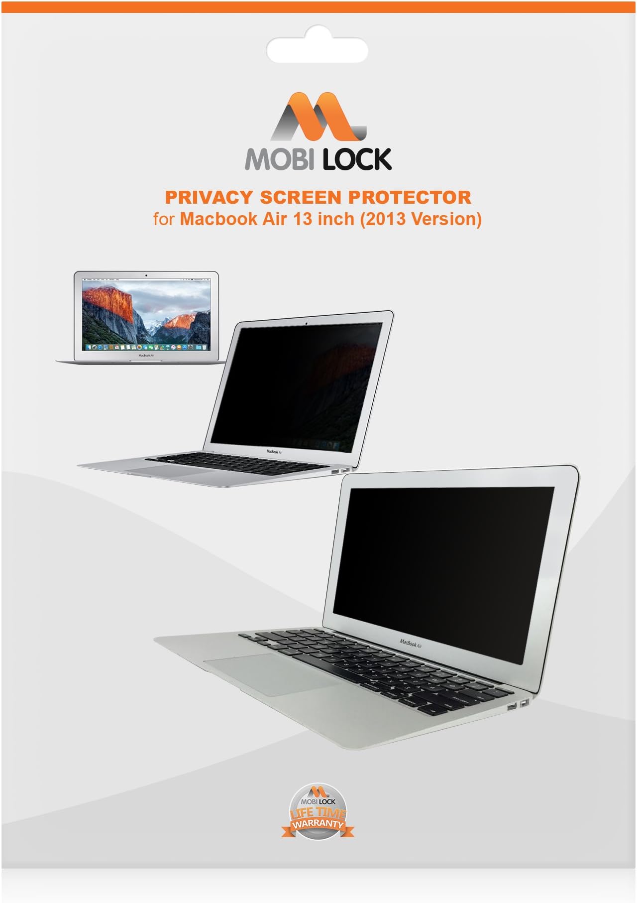 Mobi Lock Privacy Screen Protector | Compatible With 13 Inch Macbook Air | Blocks Prying Eyes From Seeing Your Screen From The Sides & Durable