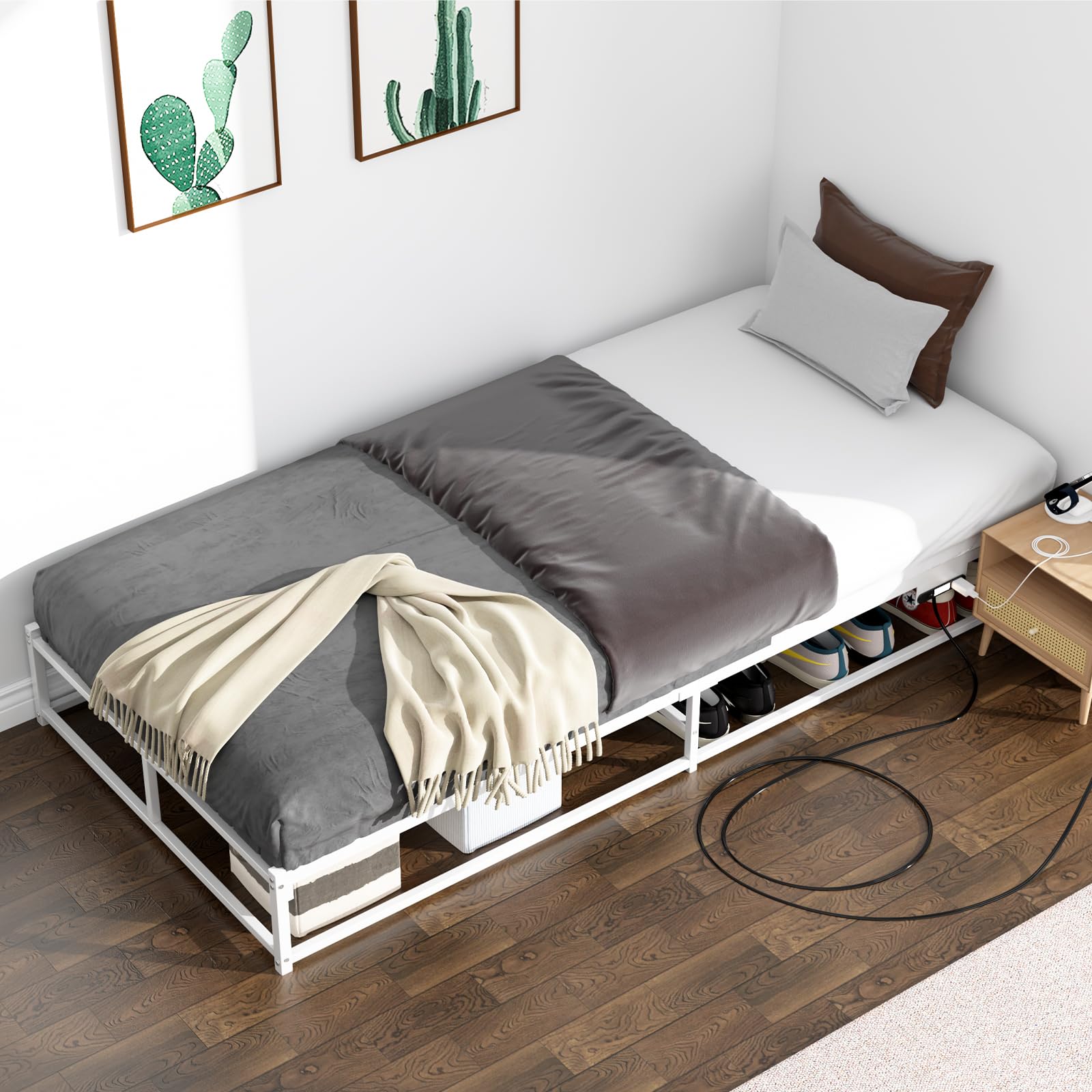 Amazon｜LunarLight パイプベッド ベッドフレーム すのこ