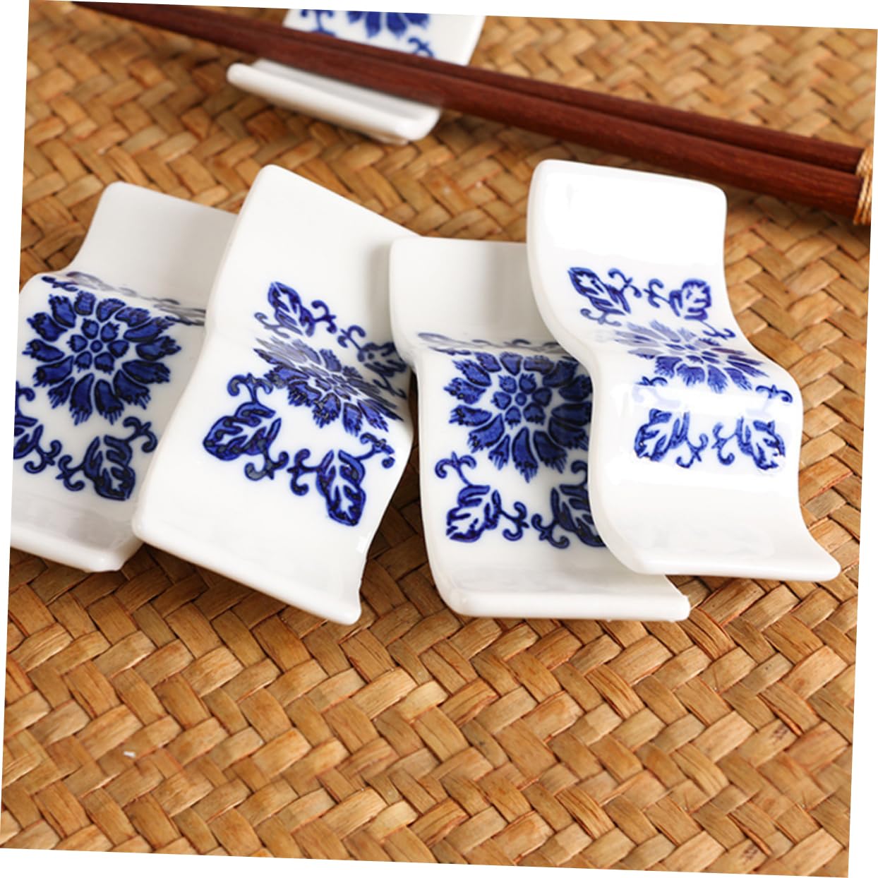 Repose-Baguettes, Supports à Baguettes en céramique Multicolores, pour Table de Restaurant ou de Mariage, Lot de 8, 8 x 3,5 x 1 cm