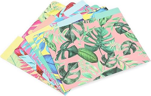 Miniatura 8 de Carpetas decorativas tropicales con pestañas de corte de 13, tamaño carta (paquete de 12)