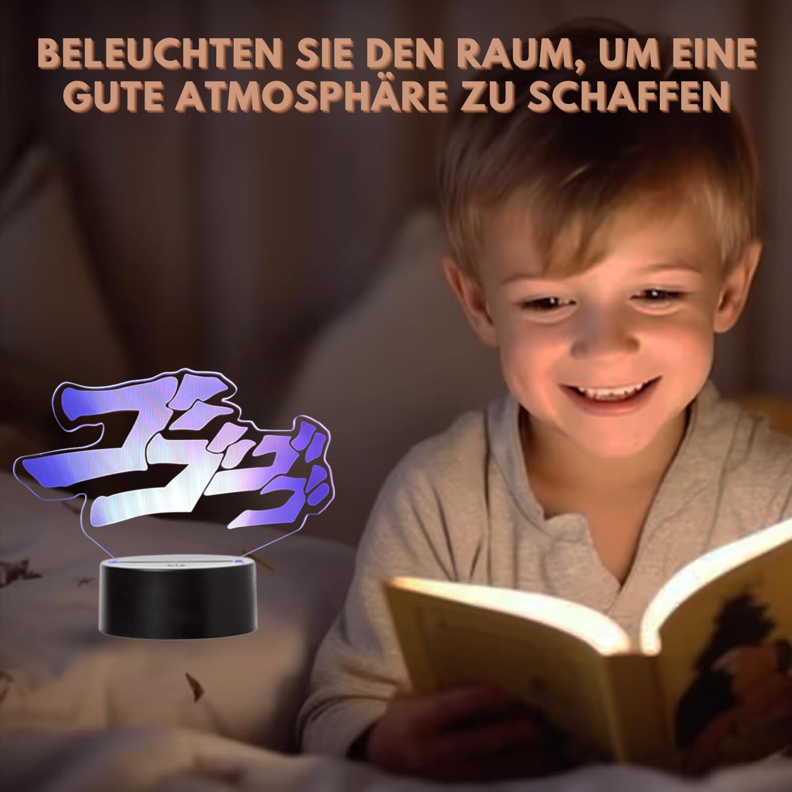 LED-Nachtlicht 'Gogogogo' – Anime JoJo Inspiration, Farbwechsel, USB-betrieben – Deko Für Zimmer, Partys, Als Geschenk