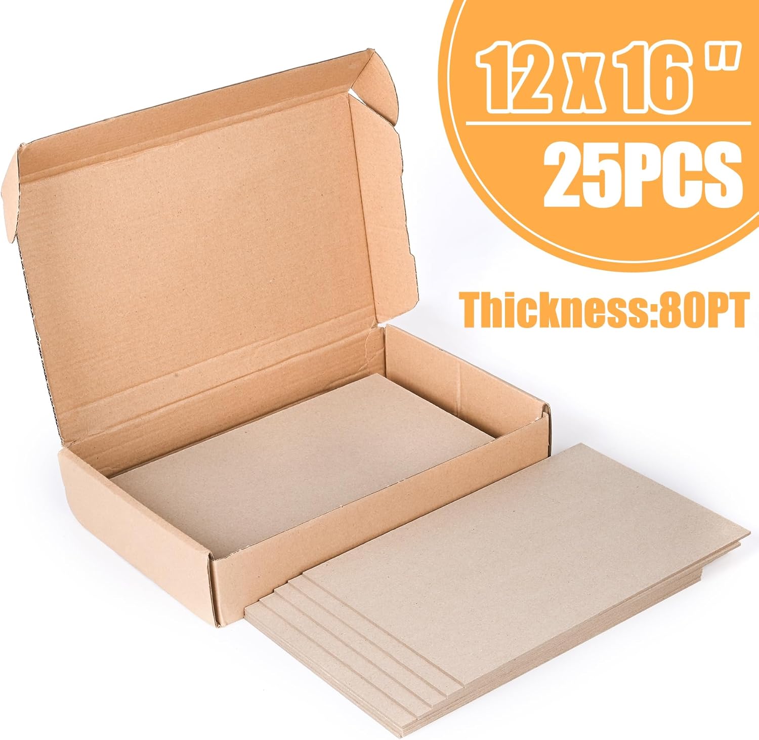 Chipboard Sheets (12 Inch x 16 Inch, Pack, 25)