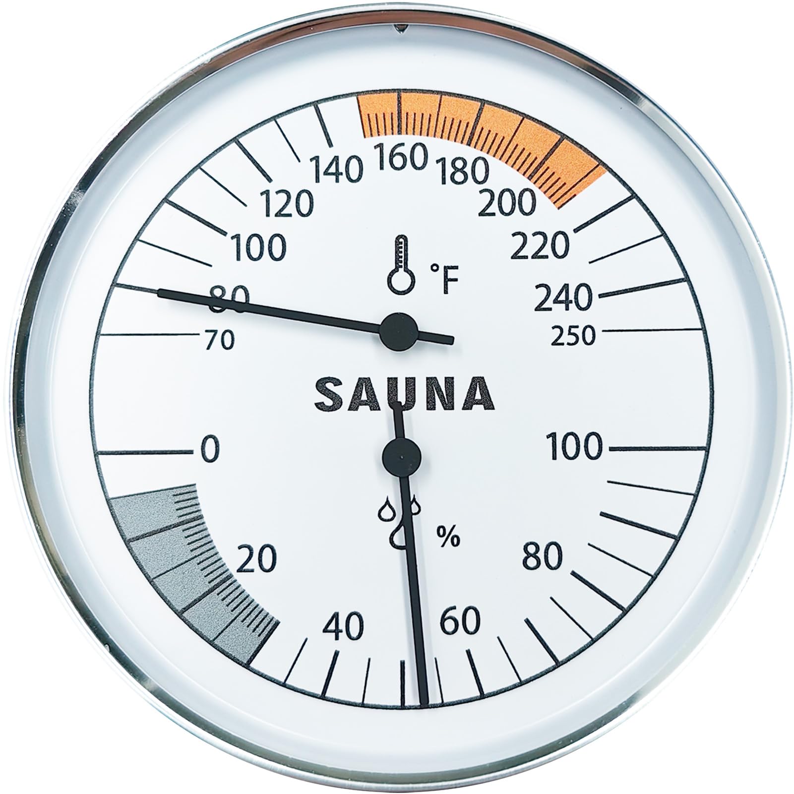 Sauna Thermometer and Hygrometer Combo – Precise Temperature & Humidity Gauge for Sauna Roomsk, Temperature Range 0-250°F, Humidity Range 0-100%-image-1