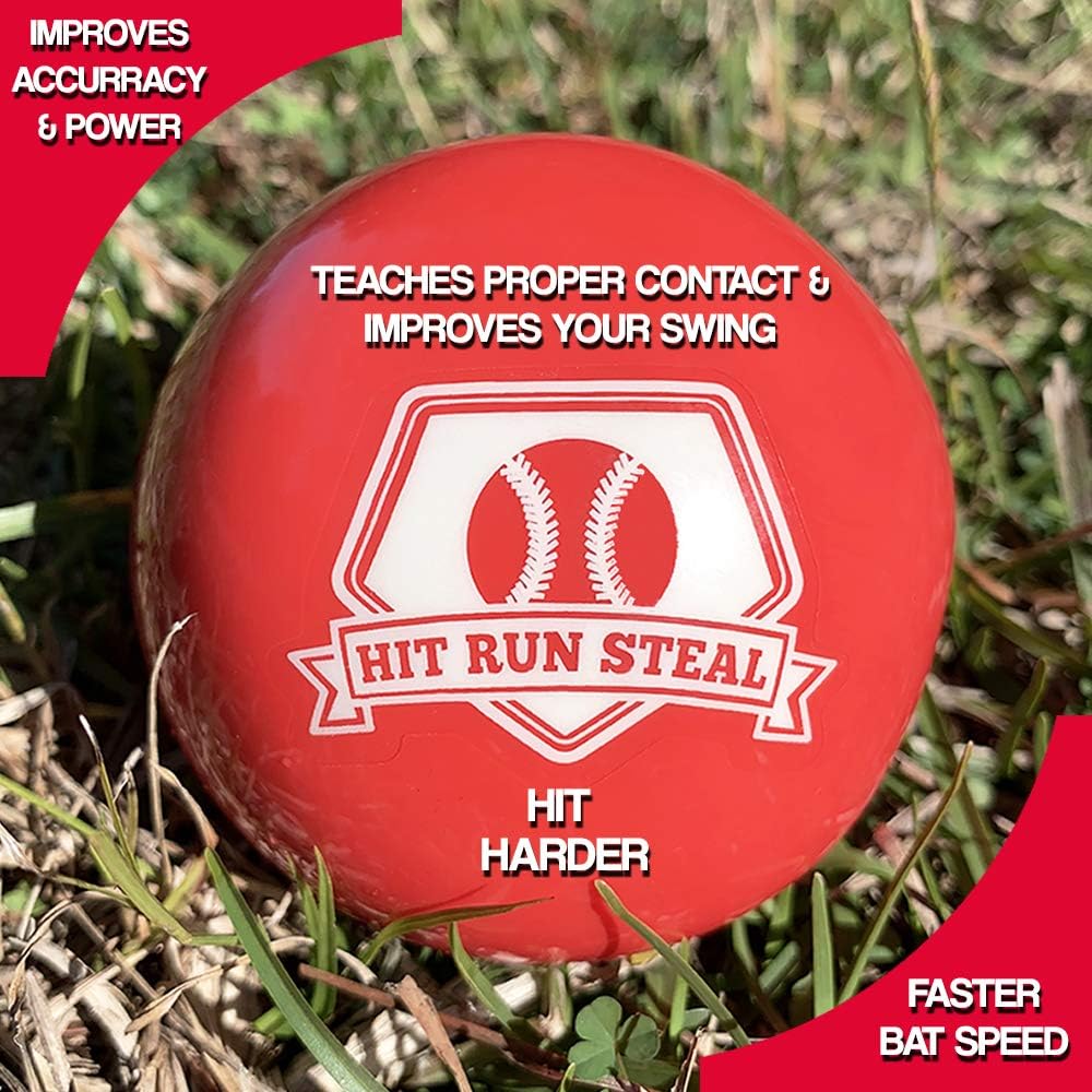 Hit Run Steal Weighted Balls for Batting and Pitching Practices. Get Instant Feedback and Improve Power, Strengthen Muscles and Control with Weighted Ball for Baseball/Softballs Training