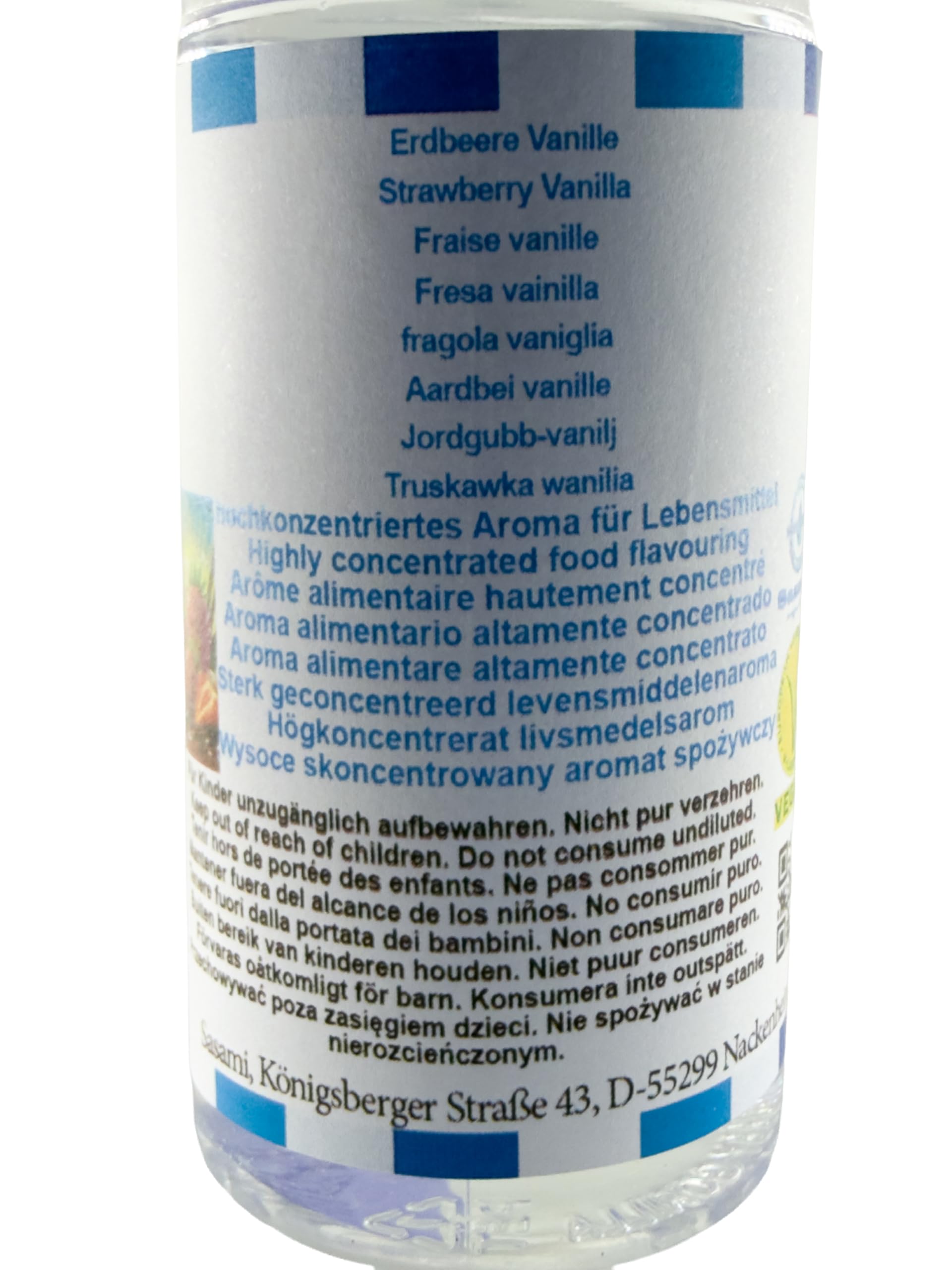 Truskawka wanilia aromat koncentrat – Wegański – Sasami – 100ml