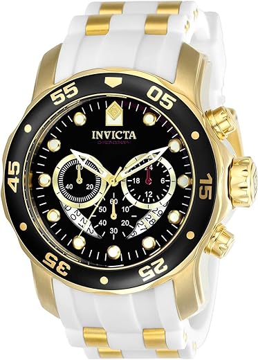 Invicta Silicone Analog White Dial Men Watch-20289, White Band