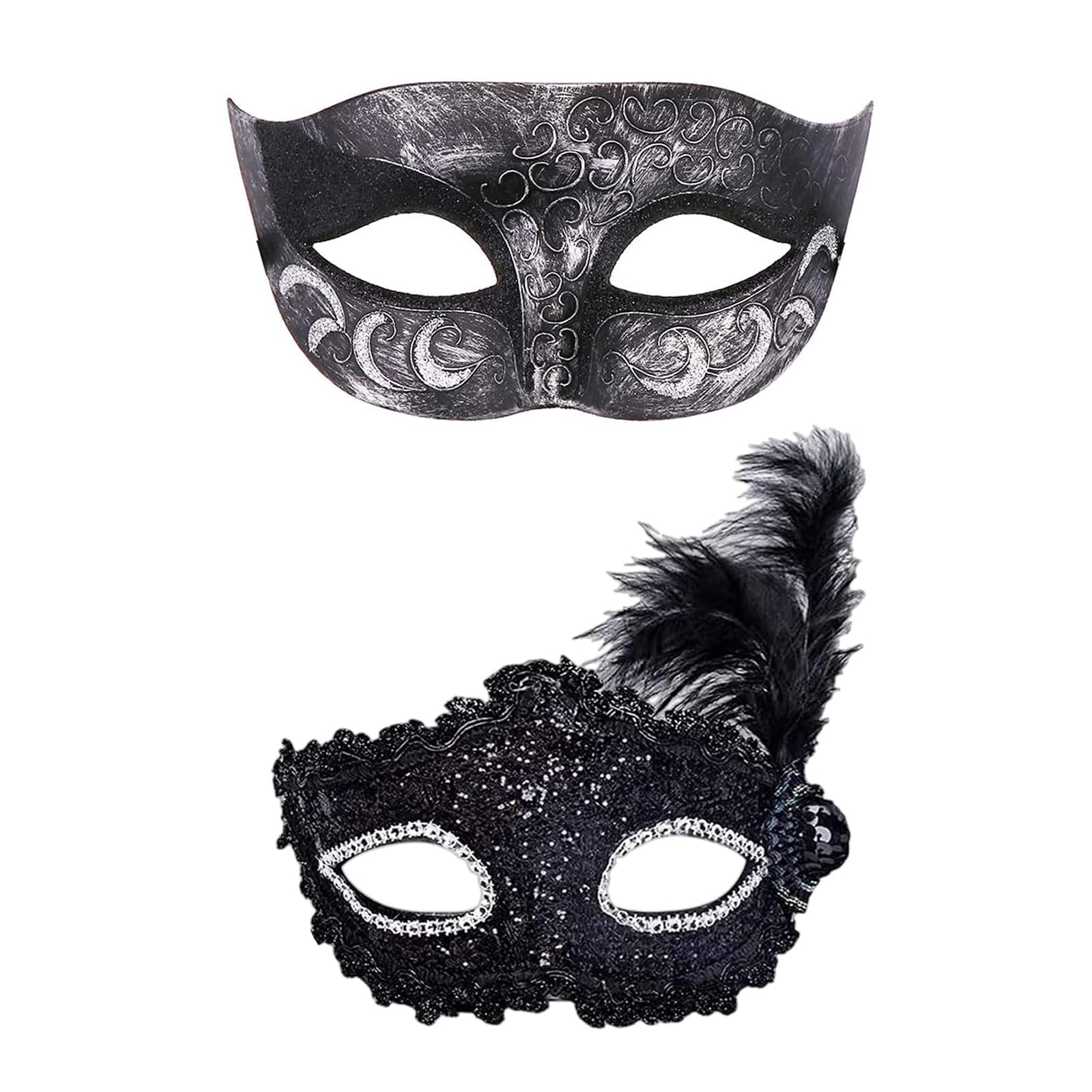 EULAPGOE Masquerade Mask. Couples Butterfly Mask, Venetian Party Mask Halloween Costume Carnival Mask Bar Costumes Accessory