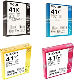 RICOH 【4色セット】リコー SGカートリッジ GC41K, C,M,Y (Mサイズ)純正品 (RICOH SG 3200 / 2200 シリーズ, IPSiO SG 2100/ 3100/ 3120 シリーズ他対応)