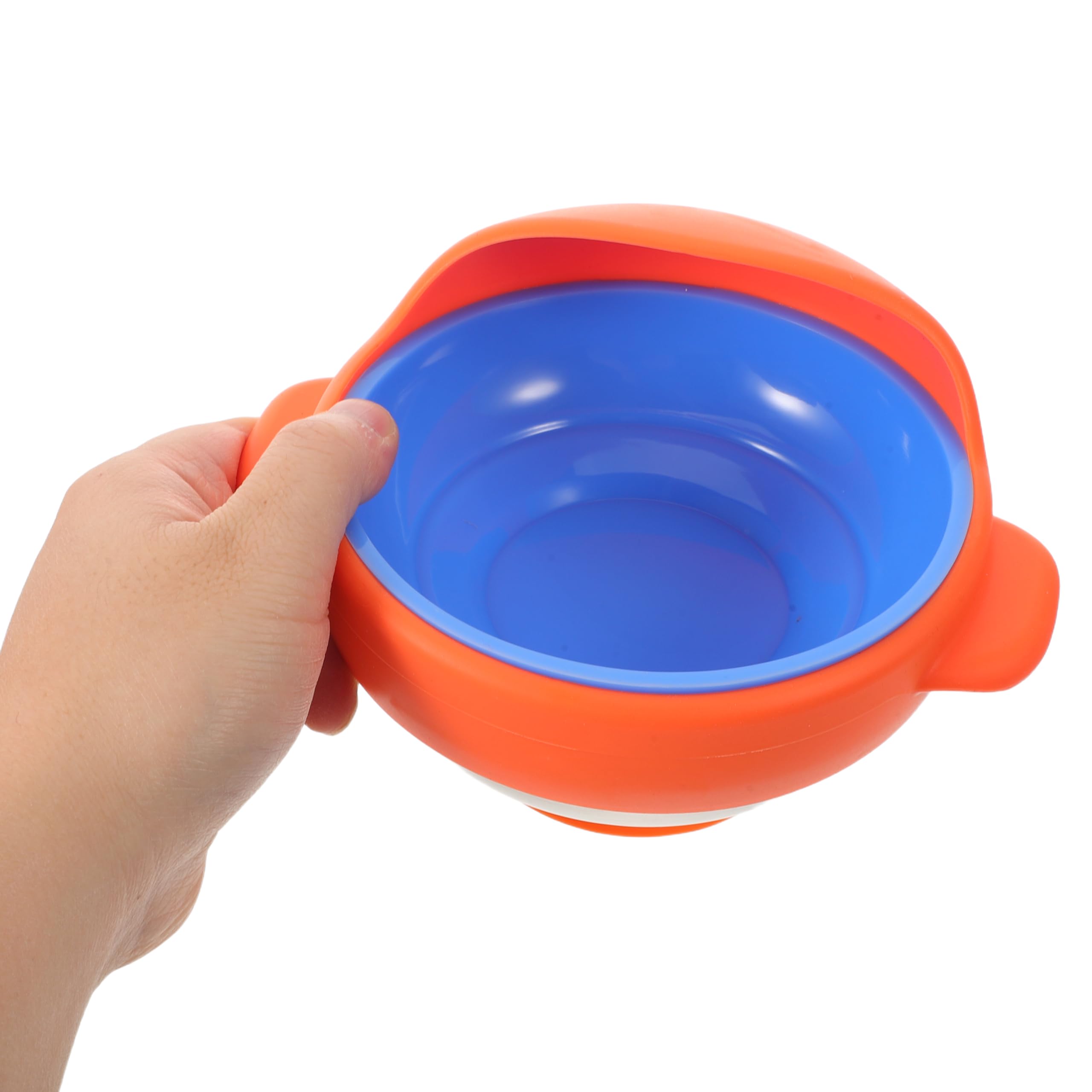 Ipetboom Ciotola per Pasti Stabile Base Ventosa in Silicone e Acciaio Inossidabile, Manici Ergonomici e Presa Confortevole, per Anziani e Disabili
