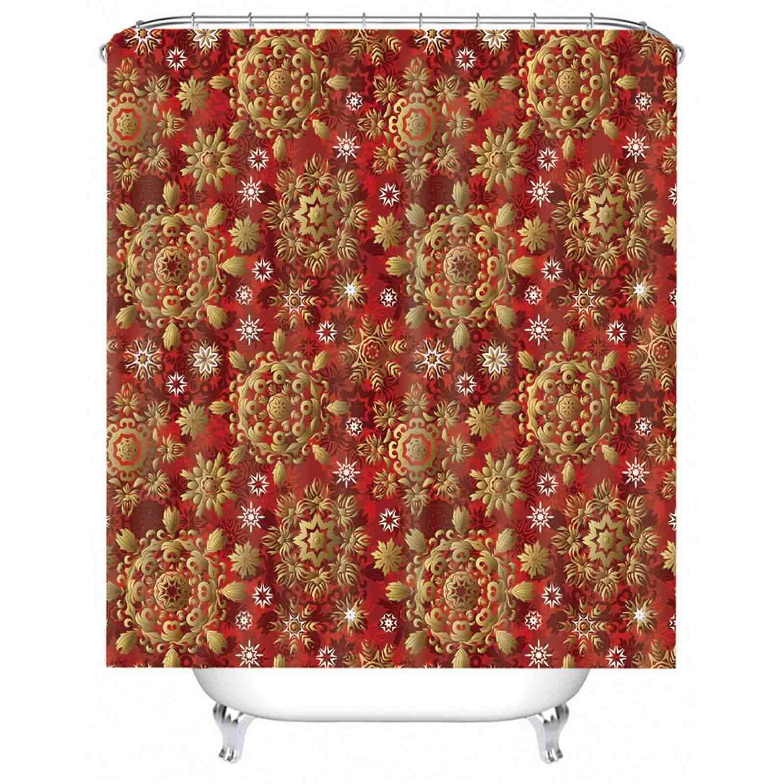 Rideau de douche floral pour baignoire créant une ambiance spa maisquette