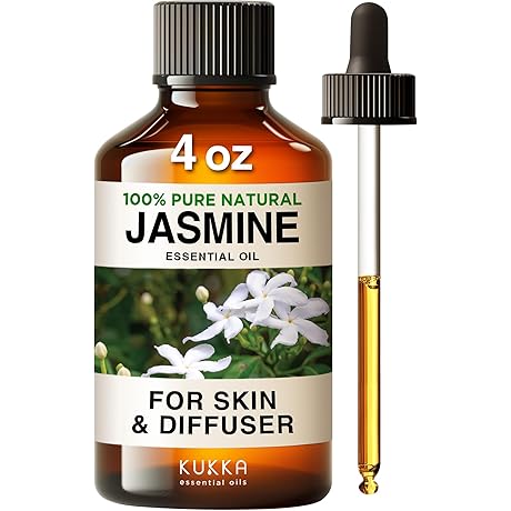 Kukka Jasmine Essential Oil for Diffuser: Pure Aromatherapy for Laundry, Skincare, Soaps, Candles
