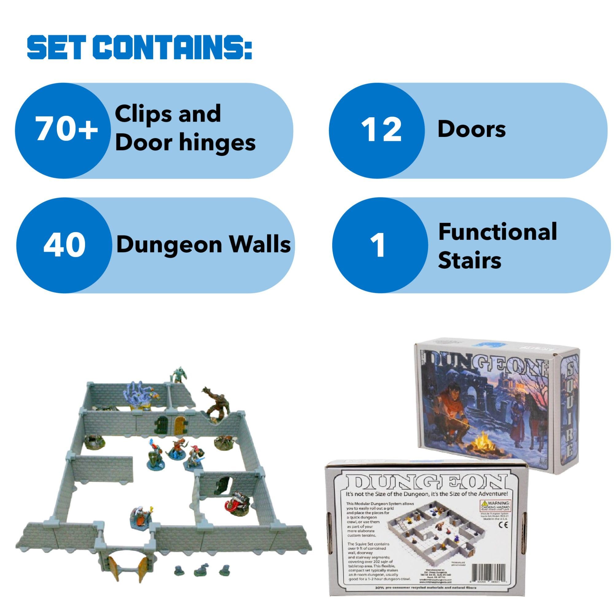 DCD Lich Sanctorum Adventure Set – Mini Dungeon Castle Cavern DND Terrain pour RPG de table, donjons et dragons, Pathfinder, jeux de guerre et plus encore – par DCD (187 + pièces
