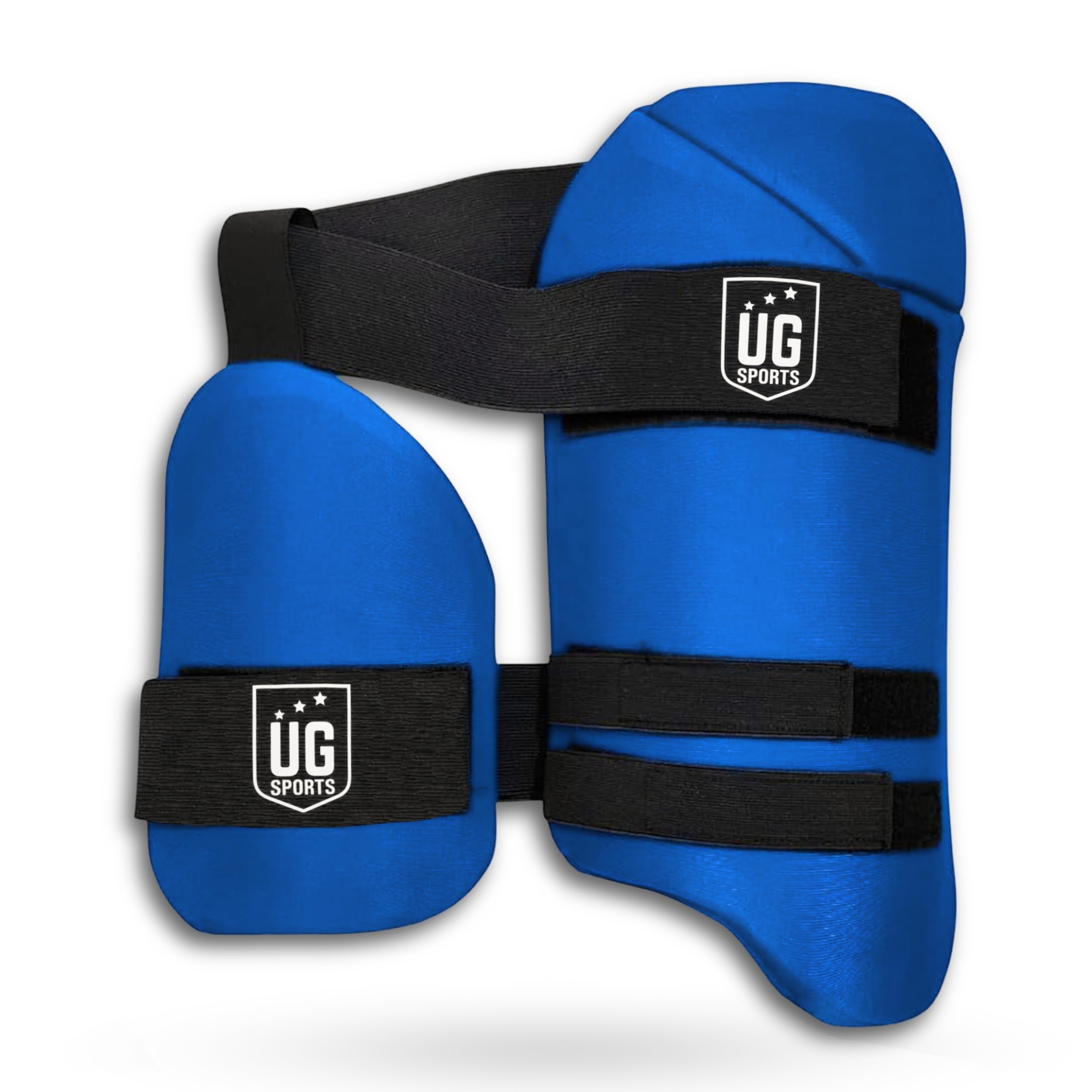 UG Sports Cricket Combo Thigh Guard | Right Side | Left Side | Cricket Batting Thigh Pad for Men | Polyester (Adult, Blue)-picture-30