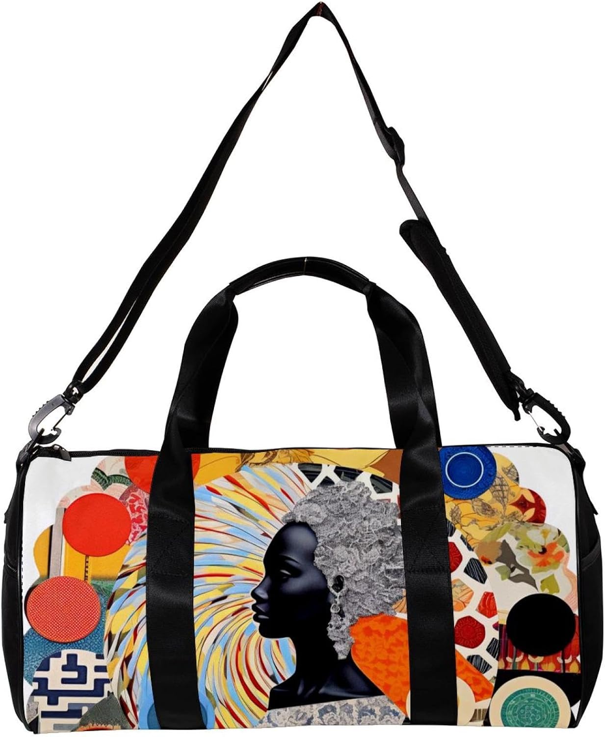 Travel Bag,Mens Gym Bag,Womens Gym Bag,Abstract Mandala Flowers,Sports Bag