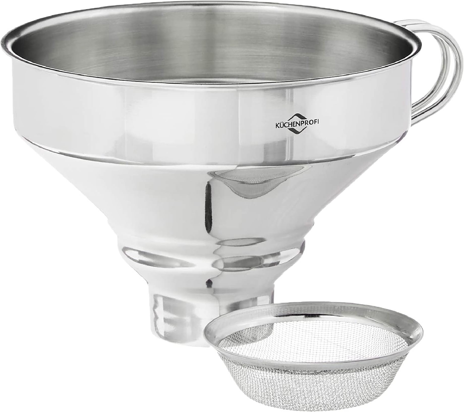 Küchenprofi 18/10 Stainless Steel Funnel with Filter,Silver, 5 inches