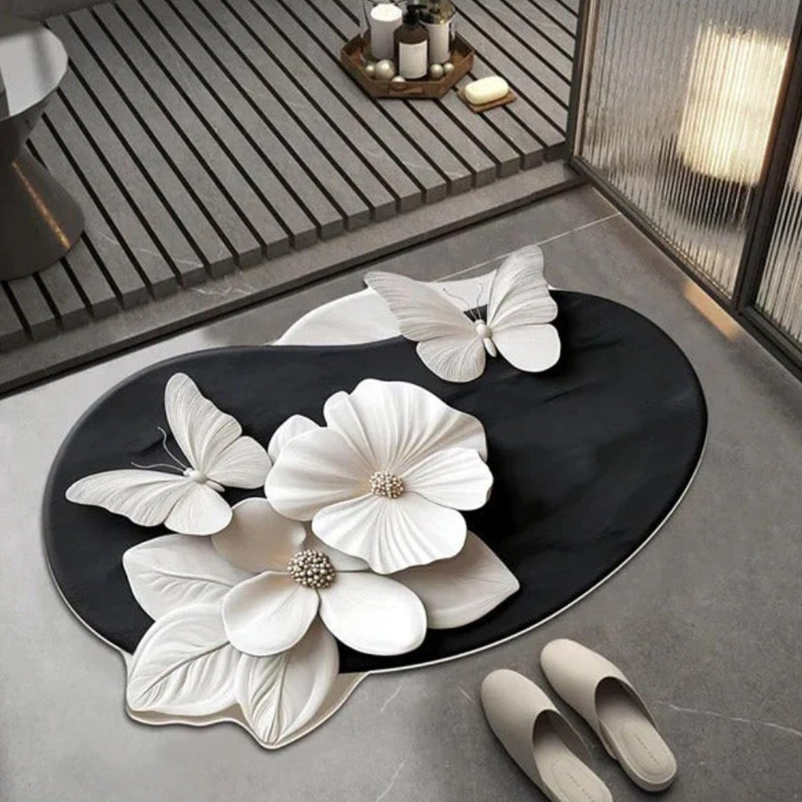 Tapis de douche antidérapant écologique en matière absorbante haute densité