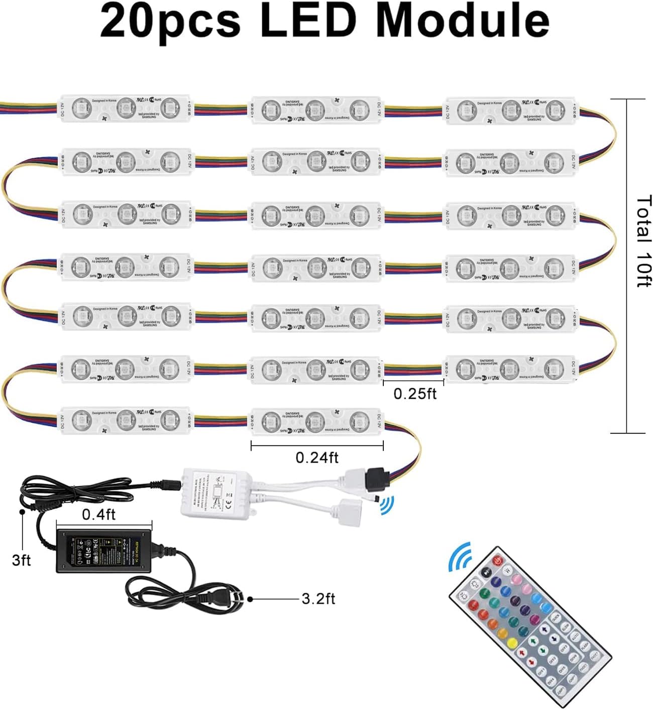 Luces LED de ventana para tienda luces LED para negocios módulo LED