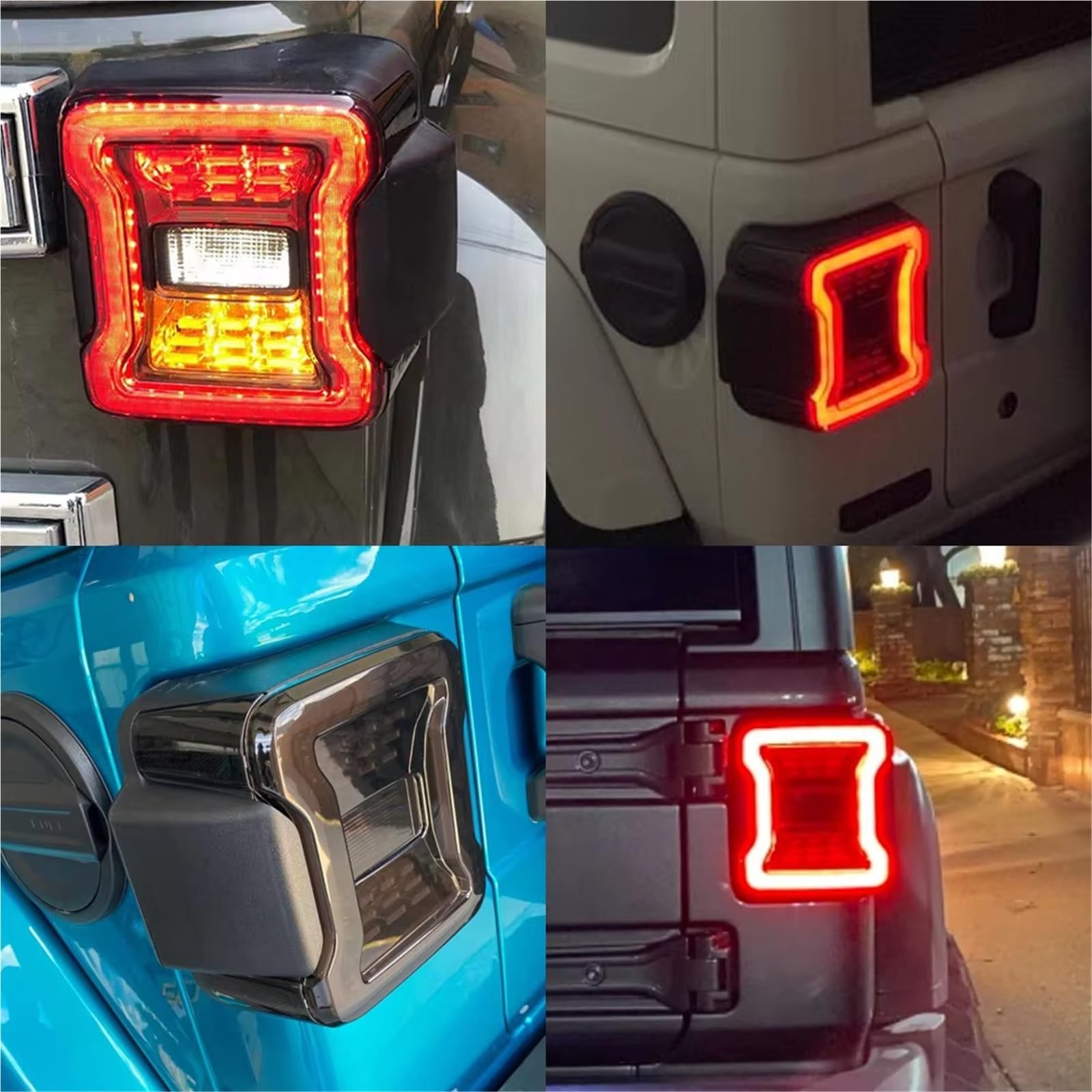 Fari Posteriori Auto Per Jeep Per Wrangler JK 2007-2017 Auto Luce Di Freno Di Retromarcia Indicatori Di Direzione Lampada Luci Di Marcia 2x Luci Di Coda Posteriori A LED Fanali Posteriore(Black Euro V