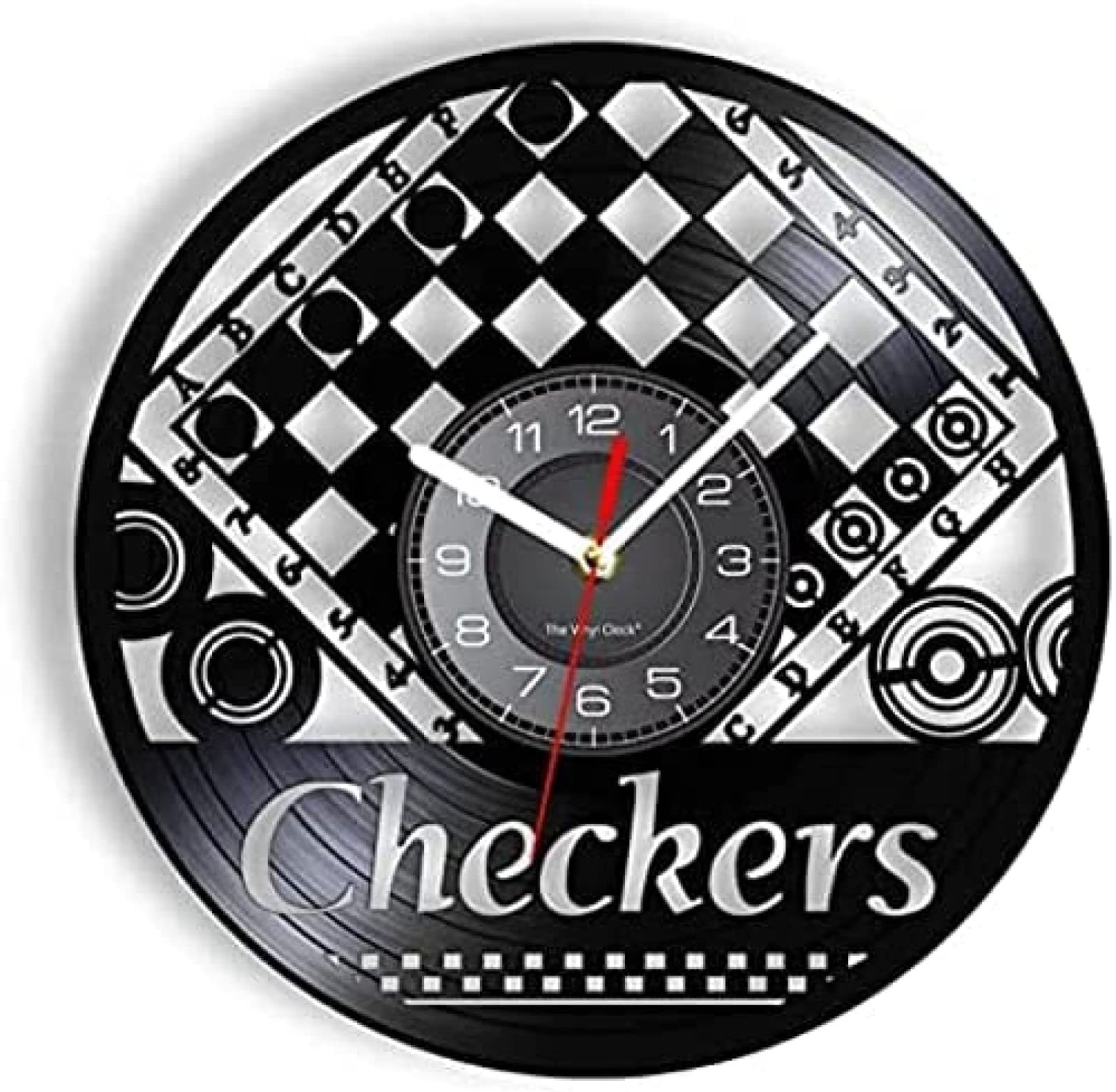 Horloge Murale en Vinyle de 12 Pouces Silencieuse pour Décoration de Salle de Jeu