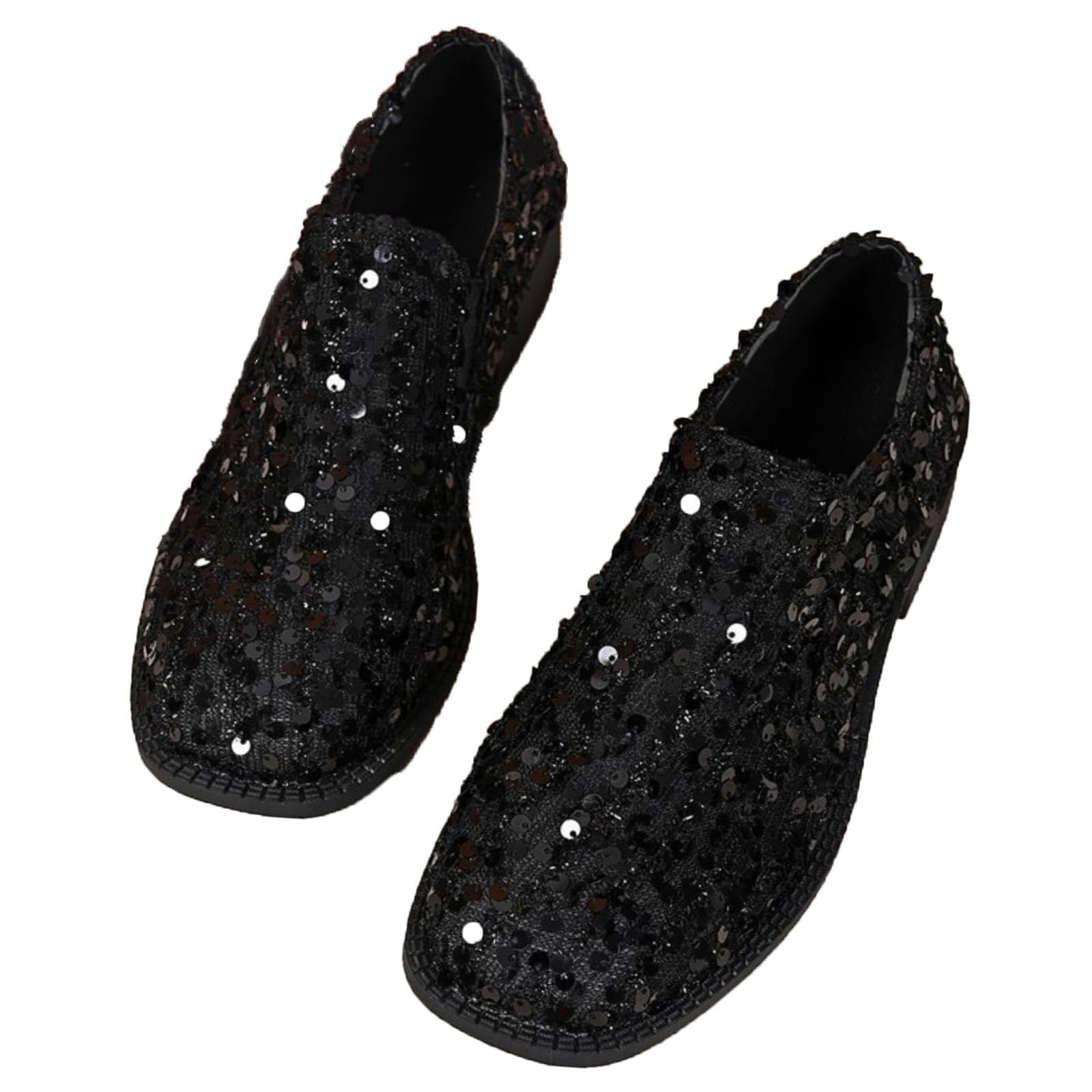 Chaussures plates polyvalentes style printanier à paillettes - 7