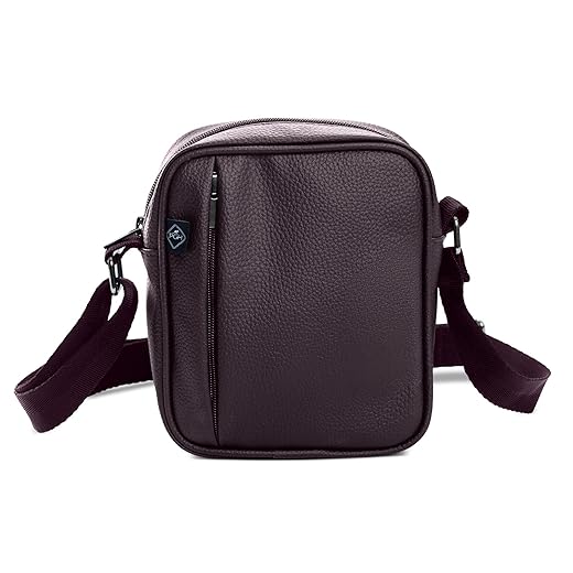 Bolsa Transversal Masculina Feminina Shoulder Bag Executiva em Couro PU, PGH Pulse