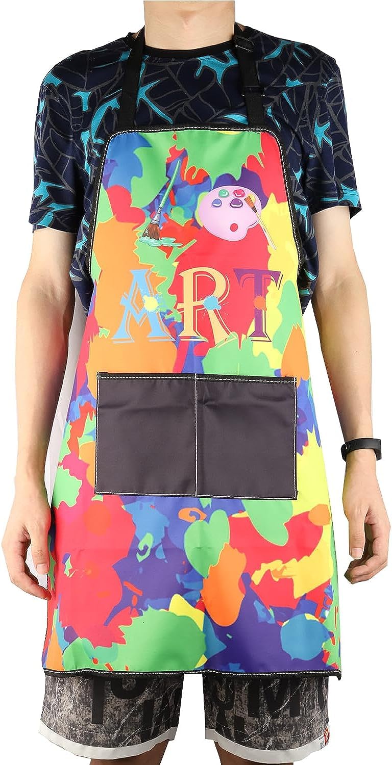 BNQL Painting Apron with Pockets - Artist Painter Gift for Art Teacher - Apron (Art Apron Color) - Image 3