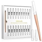 Dermaplaning Tool for Face Exfoliation, with 20 Replaceable Blades, Facial Shaver/Eyebrow Razor, Peach Fuzz Removal Eyebrow Shaper for Women, Easy to Use Dermaplaner Help Exfoliate and Smooth Skin