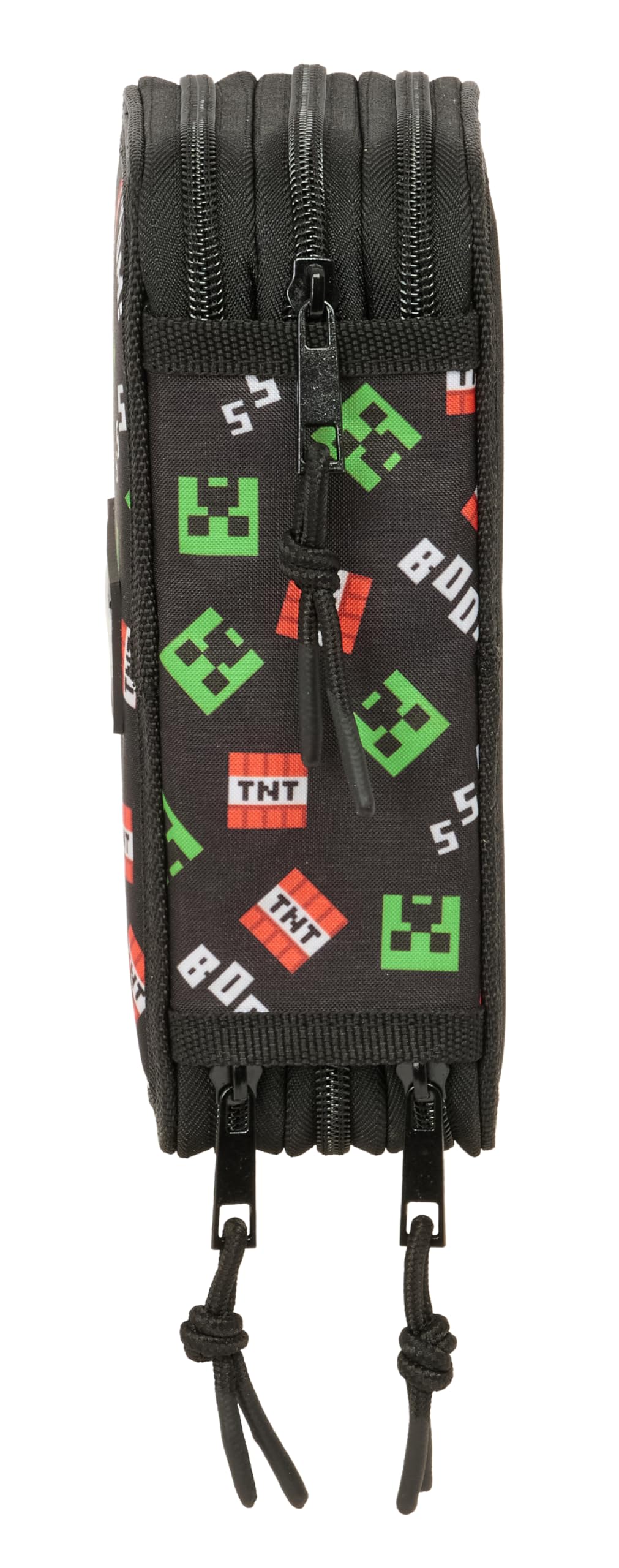 MINECRAFT - Astuccio scuola con 37 utili inclusi, astuccio per bambini, ideale per bambini dai 5 ai 14 anni, comodo e versatile, qualità e resistenza, 12,5 x 5,5 x 19,5 cm