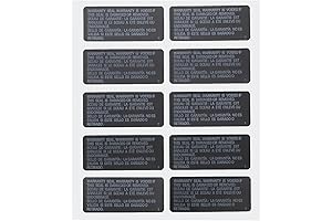 10Pcs Tamper Labels Self Adhesive Warranty Seal Stickers for Game Console White