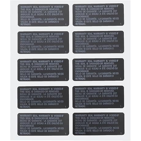 10Pcs Tamper Labels Self Adhesive Warranty Seal Stickers for Game Console White