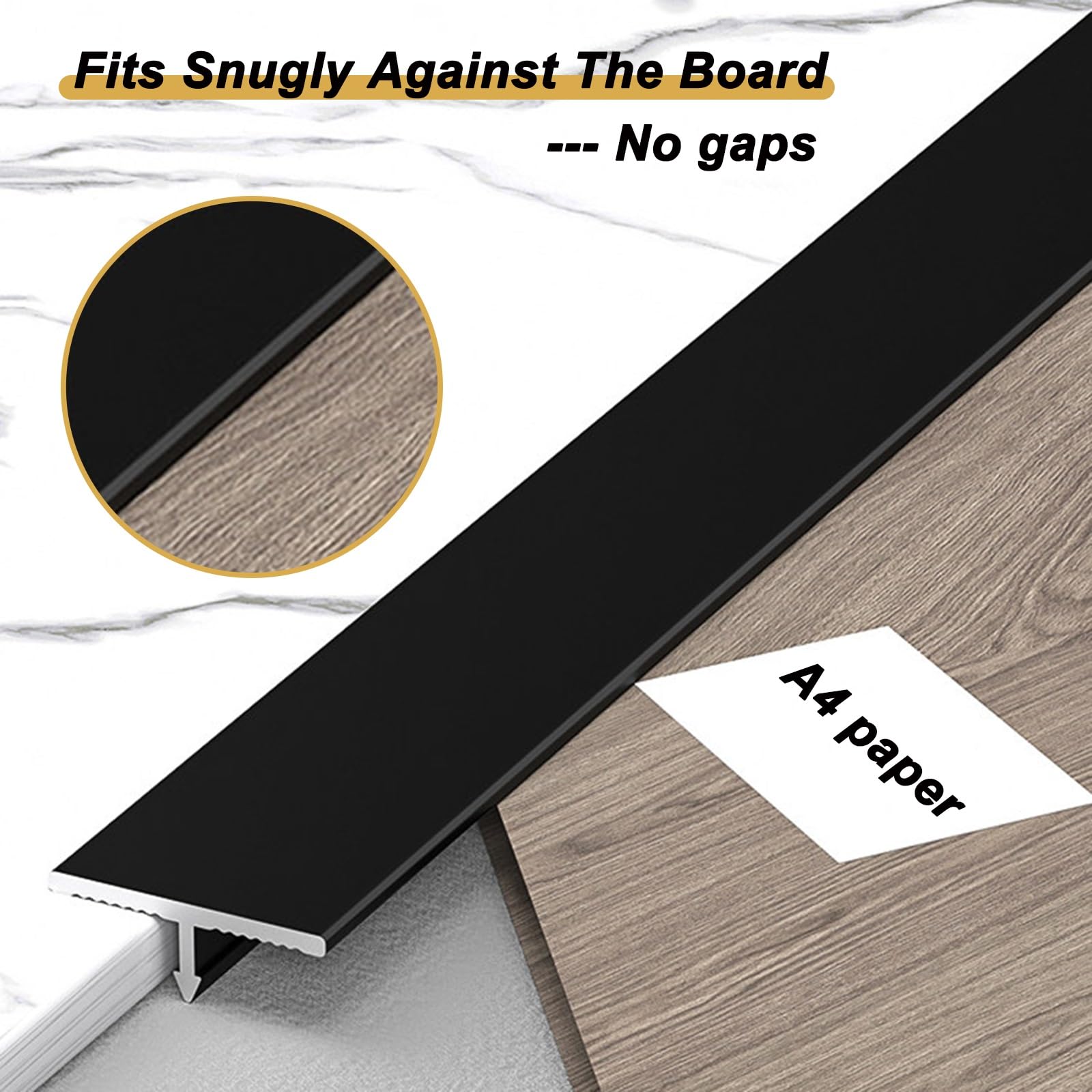 Profilo Di Transizione A Forma Di T In Alluminio – Rivestimenti Per Pavimenti Per Porte, Laminato E Coprifessure | Pronto Per Il Fai Da Te(Gray,3 * 300cm)