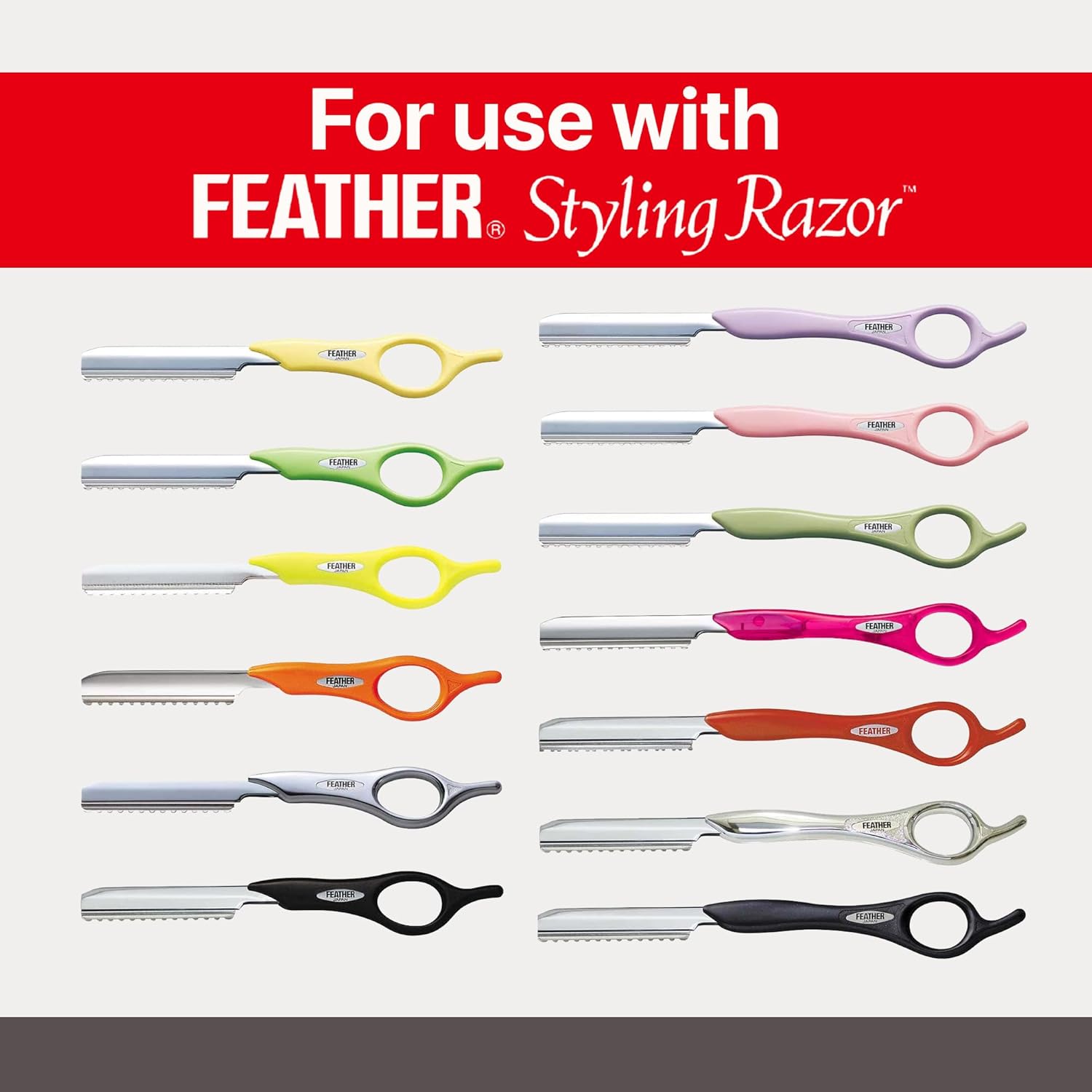 Feather Styling Razor Standard Blades - Professional Hair Cutting Blades for Styling, Shaping, Feathering, & Thinning - Stainless Steel Single Edge Guarded Blade - Made in Japan - Refill Pack - 10 Ct - Image 5
