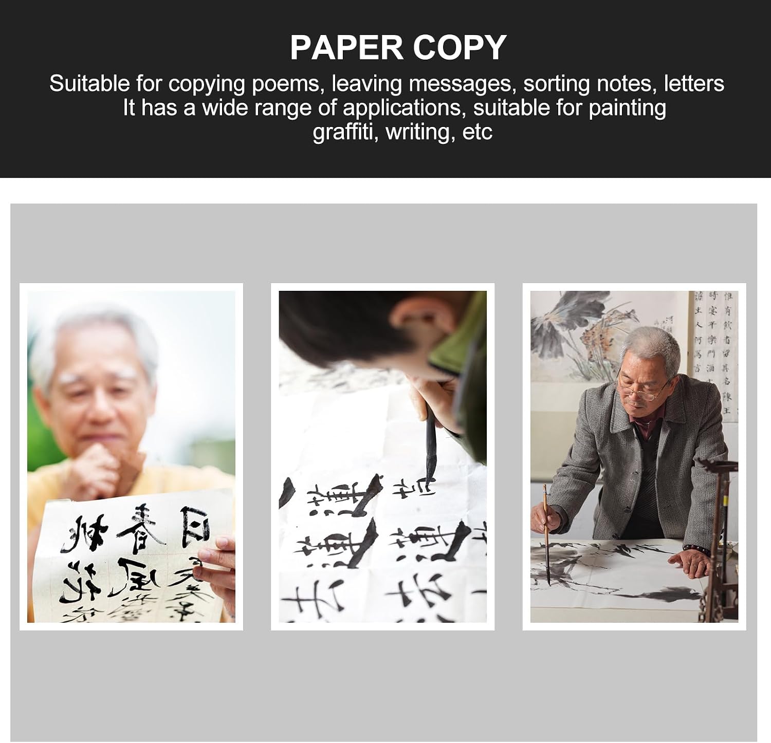 Gadpiparty 120pcs Yellow Flower Rice Paper for Calligraphy and Drawing, Traditional Chinese Decorative Writing Letter Paper for Art Crafting and Calligraphy Practice