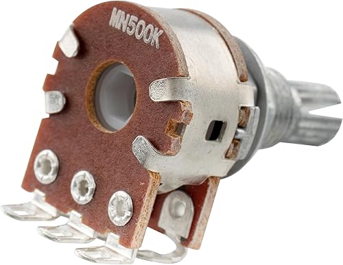 Miniatura 34 de Musiclily Macetas de guitarra B25K con rosca de latón profesional, potenciómetros cónicos lineales para guitarra eléctrica o bajo (juego de 2)