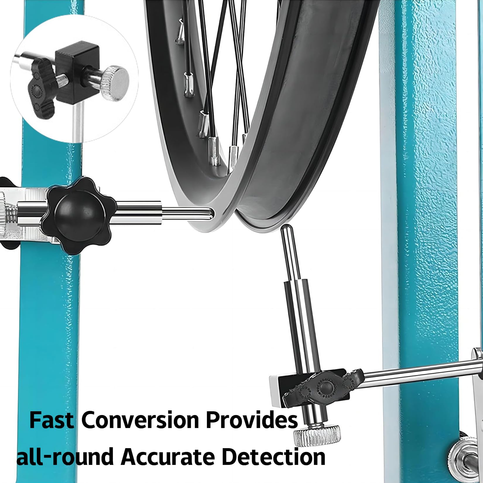 Soporte De Alineación Ruedas Bicicleta para 16 A 29 Pulgadas [Ancho 90 Mm-150 Mm] Calibración Mantenimiento Herramienta Soporte Reparación Llantas MTB Road