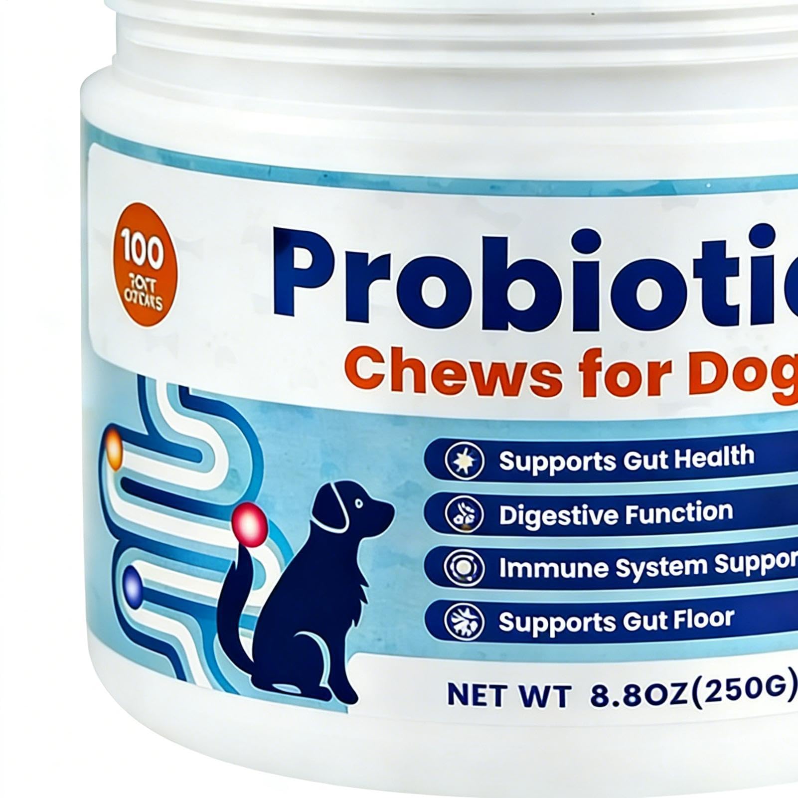 Dog Relief Chews, Gut Support Tablets, Stomach Chew with Abdominal Comfort, Pets Tablets with Digestive Aid, Pet Health Supplements, Chews for Immune Gut Stomach Daily Travel Multi Pet Household Use — view 7