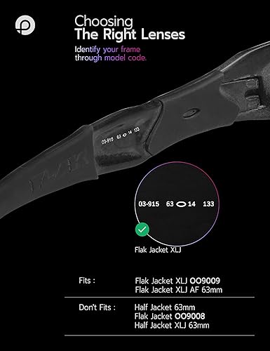 Miniatura 2 de Lentes de repuesto y kits de goma para gafas de sol Oakley Flak Jacket XLJ OO9009 2.480 in