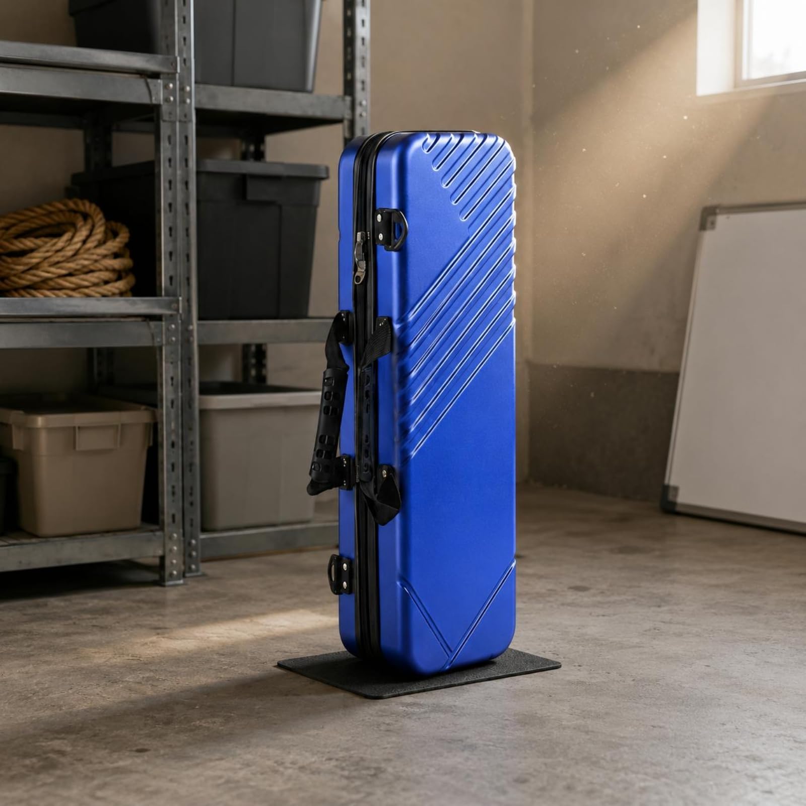 Custodia Porta Canna da Pesca Box Rigido Borsa Porta Canne Contenitore per Attrezzatura Organizer E Mulinelli Durevole Maniglia Superiore E Tracolla, Array, Nero, 80cm