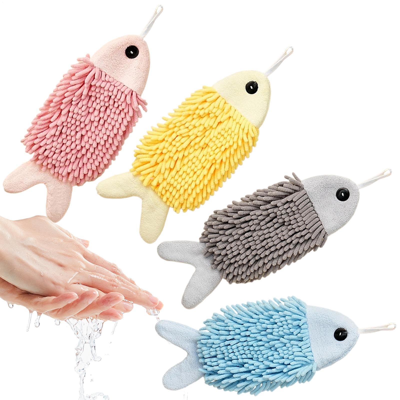Toalla de baño absorbente para ducha y cocina, juego de mano de chenilla linda