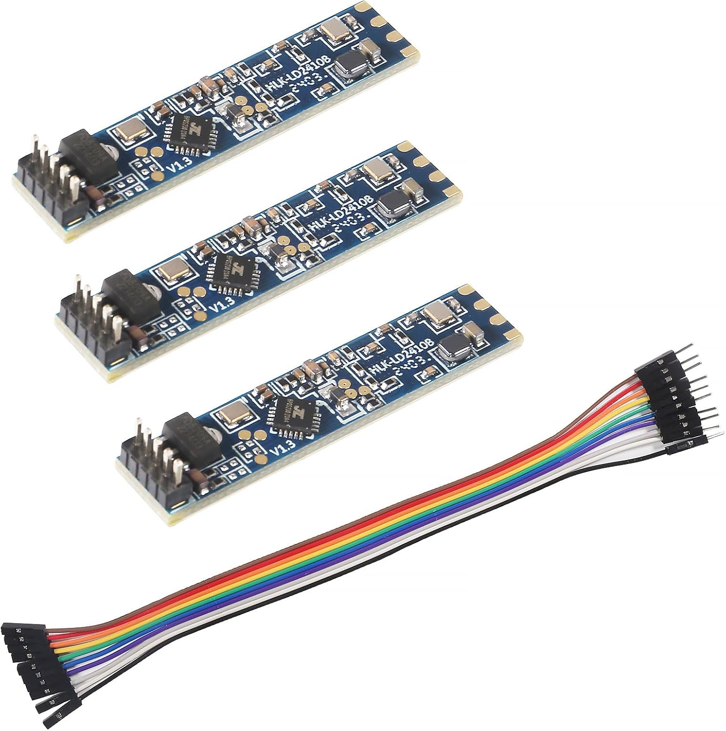 3pcs HLK-LD2410B-P Human Presence Radar Module with Pins Bluetooth LD2410B LD2410 Human Radar Sensor Board with 10Pin 20CM Cable