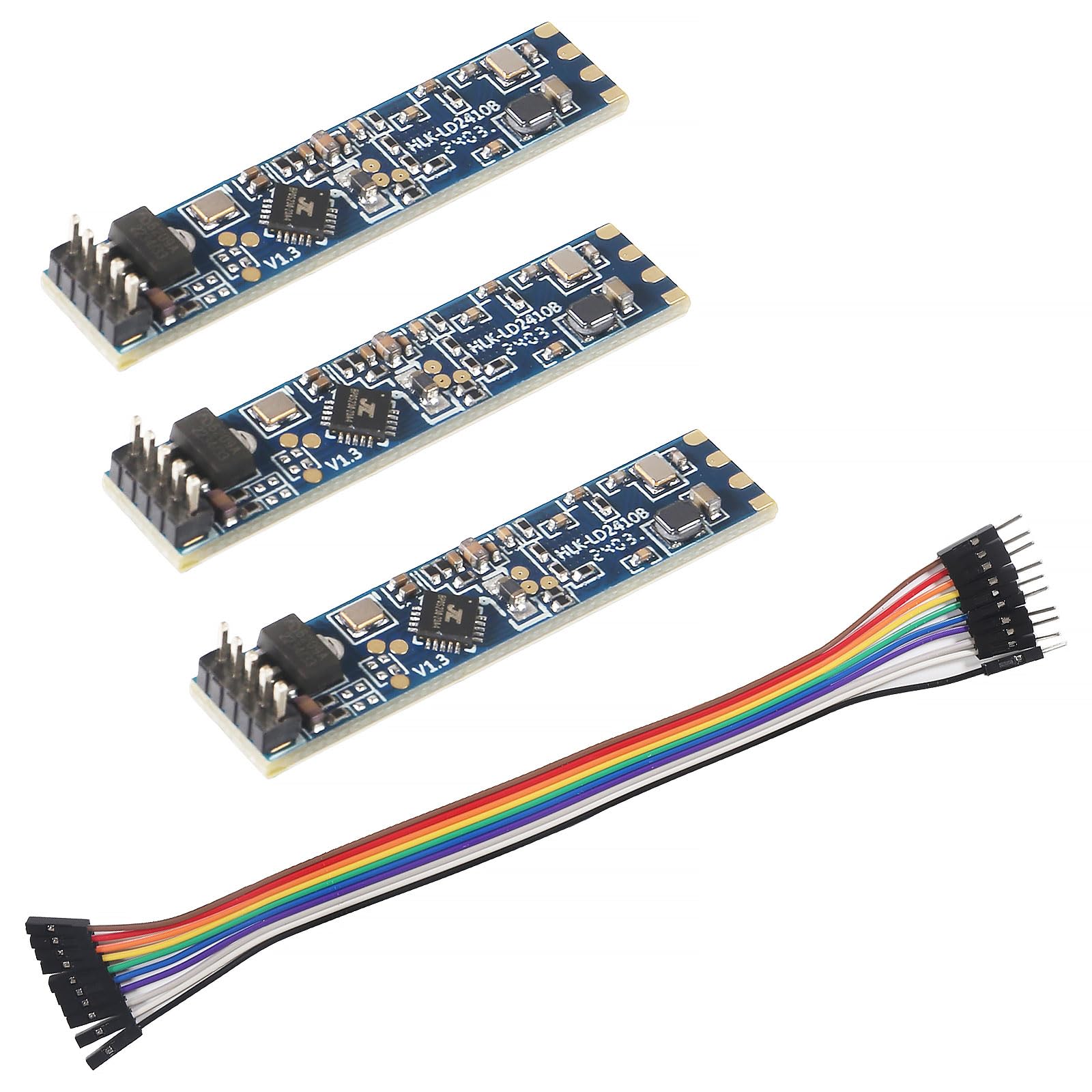 3pcs HLK-LD2410B-P Human Presence Radar Module with Pins Bluetooth LD2410B LD2410 Human Radar Sensor Board with 10Pin 20CM Cable