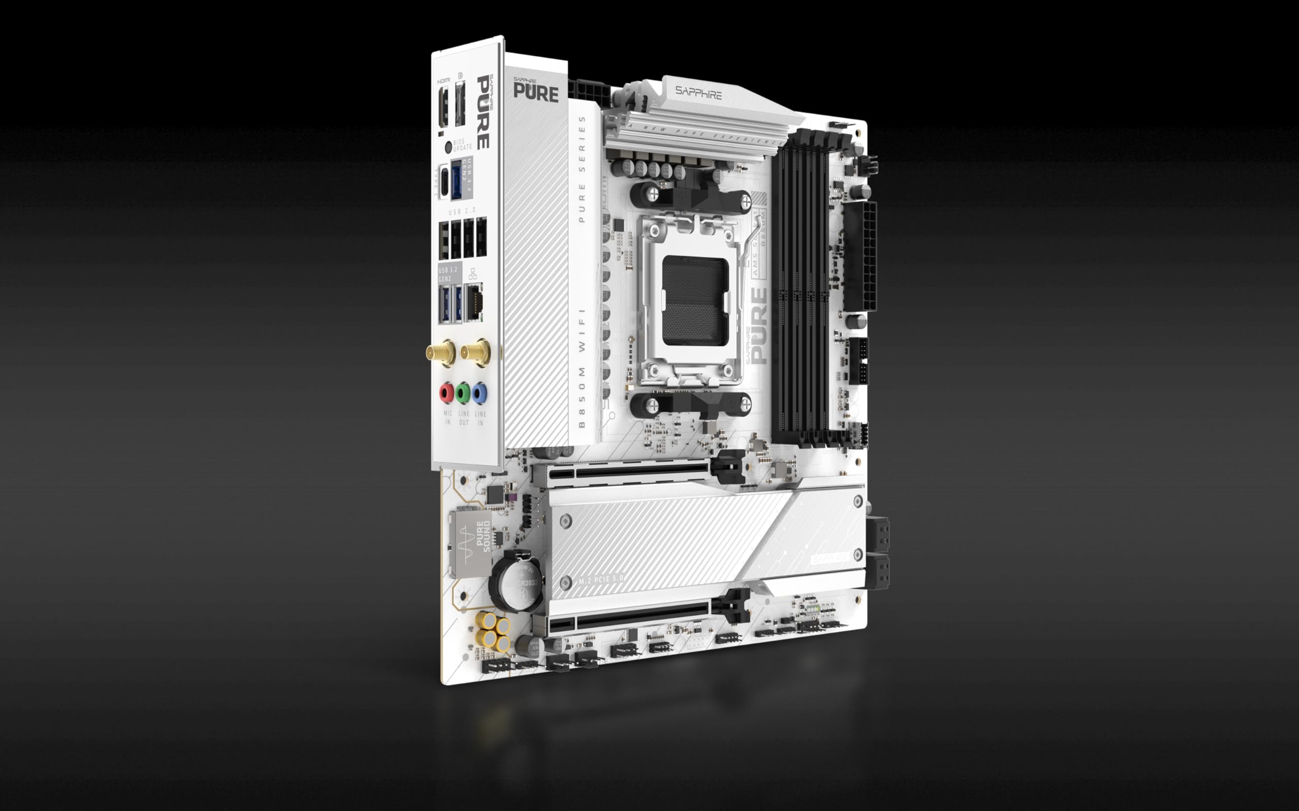 SAPPHIRE AMD AM5 MATX PURE B850M WIFI 52123-02-40G Motherboard