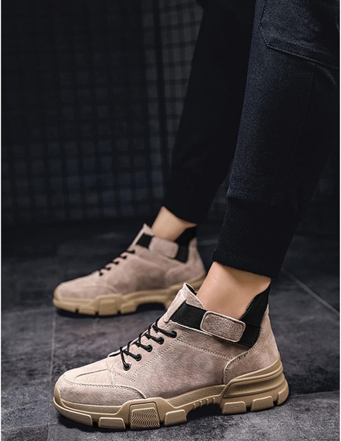 [イグル] メンズ ミリタリーブーツ トレンド メンズ ブーツ レースアップブーツ 痛くない 防水 防滑 秋冬 ラウンドトゥ アウト