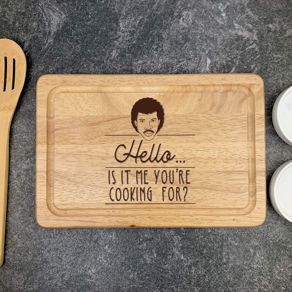 Tabla de cortar "Hola, es Me You're Cooking for?" - Divertido regalo de cumpleaños de Navidad para fanáticos de la música, cocina grabada regalo