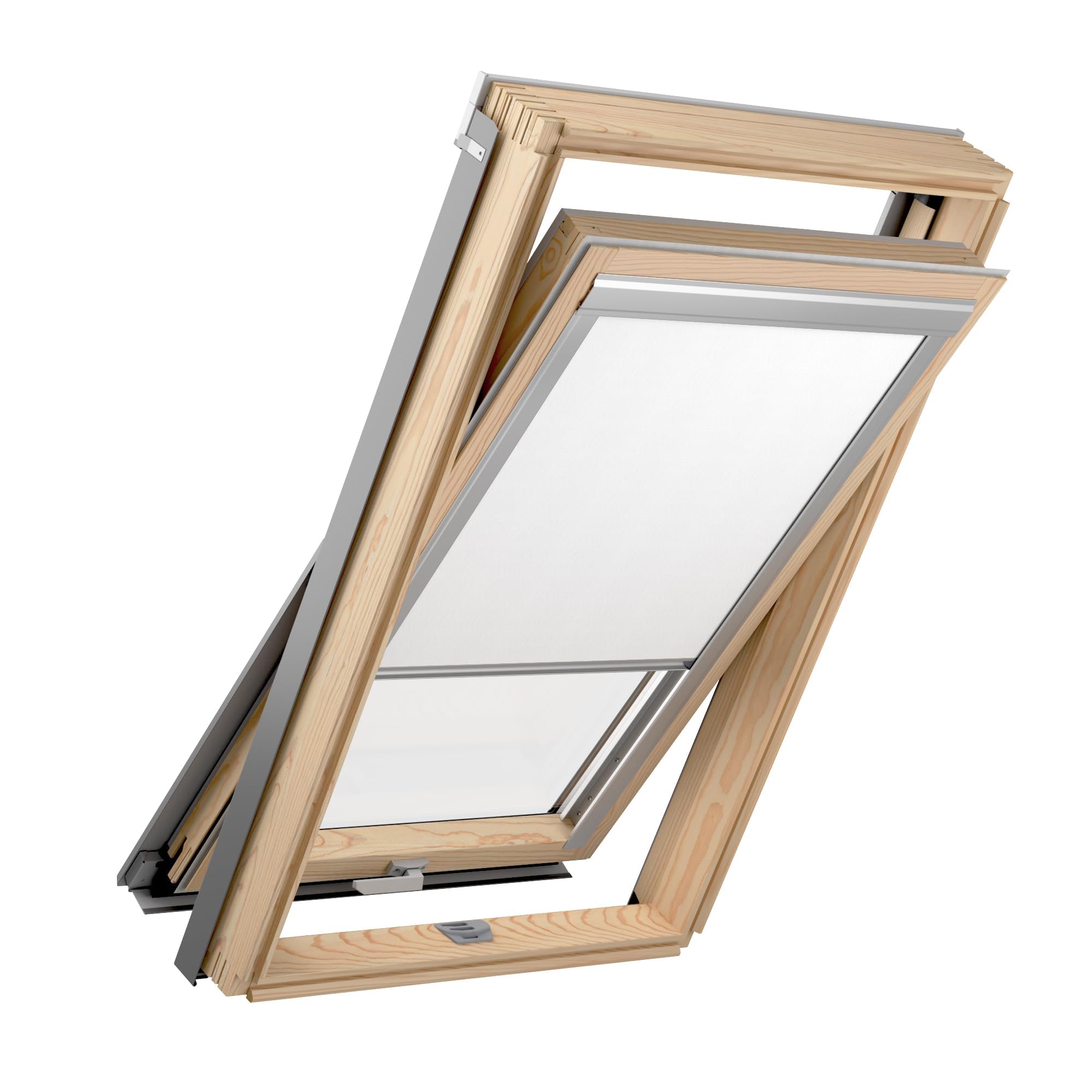 Store Occultant pour Fenêtre de Toit - Store pour Fenêtre de Toit - Compatible avec VELUX FK06 : GGL, GGU, GHL, GHU, GLL, GLU, GPU, GXL, GZL - 66x118 cm - Blanc