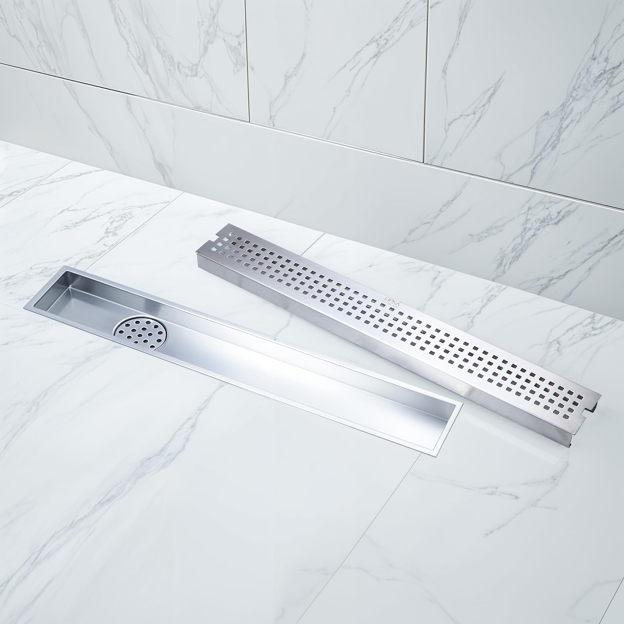 See full amazon price history chart for LIPKA Palo Shower Drain Channel | 40 × 4 Inches | 304 Stainless Steel Shower Water Drain Channel | Floor Drain with Cockroach Trap, Side Hole with Collar LIPKA Palo Shower Drain Channel | 40 × 4 Inches | 304 Stainless Steel Shower Water Drain Channel | Floor Drain with Cockroach Trap, Side Hole with Collar (B081Q9KYDC) Amazon Price History, Amazon Price Tracker