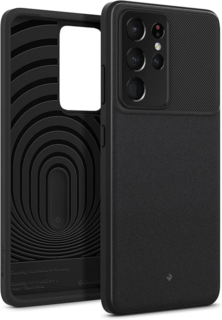 Caseology Vault Case Compatible with Samsung Galaxy S21 Ultra - Matte Black