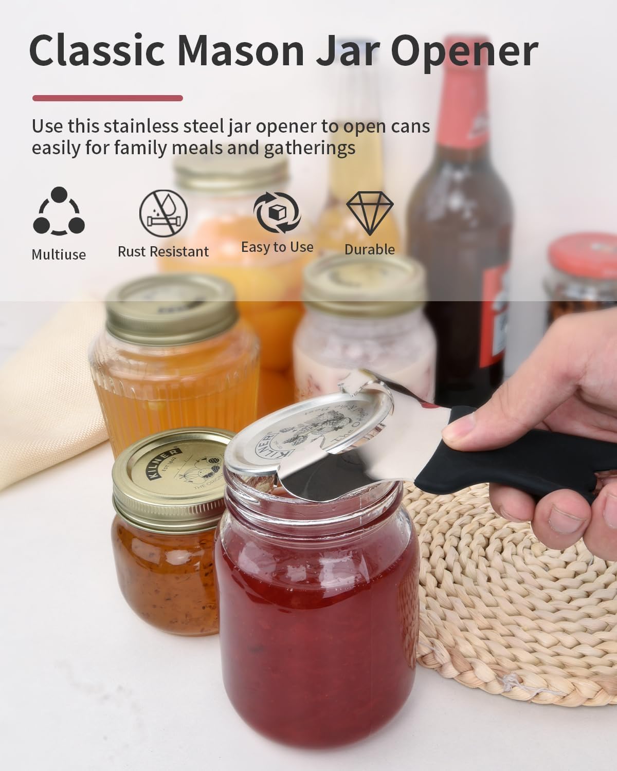 CYDW Mason Jar Opener Tool with Soft Touch Handle, for Canning Supplies image 2